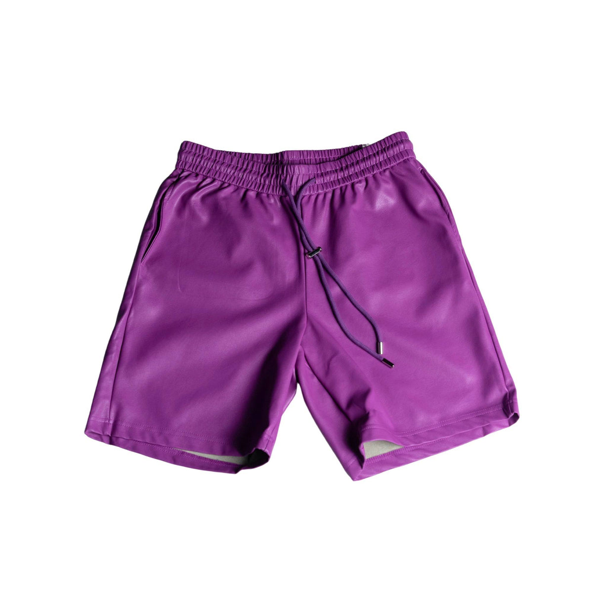 Purple Amper Leather Shorts Amakipkip Store